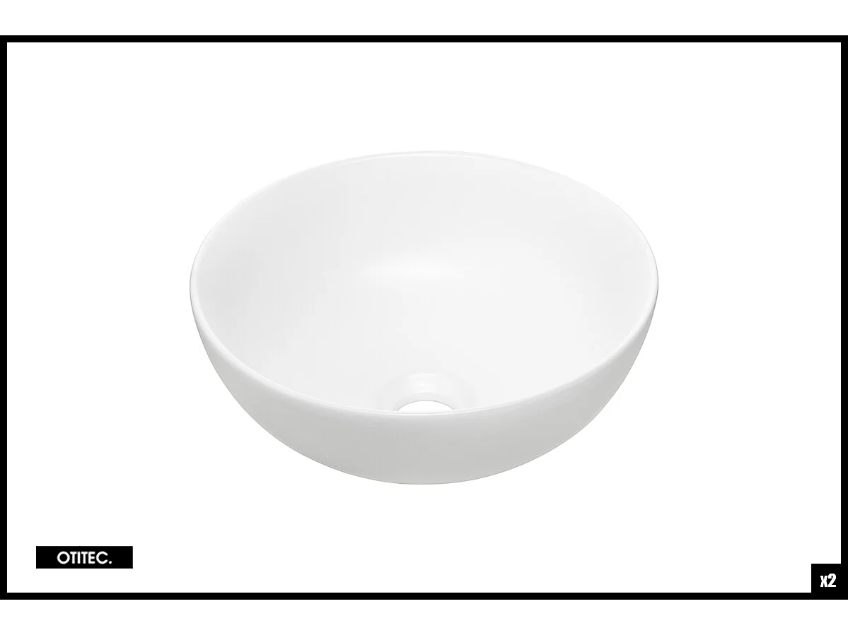 Ensemble de meuble de salle de bain - 120 cm - avec plan et colonne - 2 vasques à poser - 2 tiroirs et 2 portes - DANO