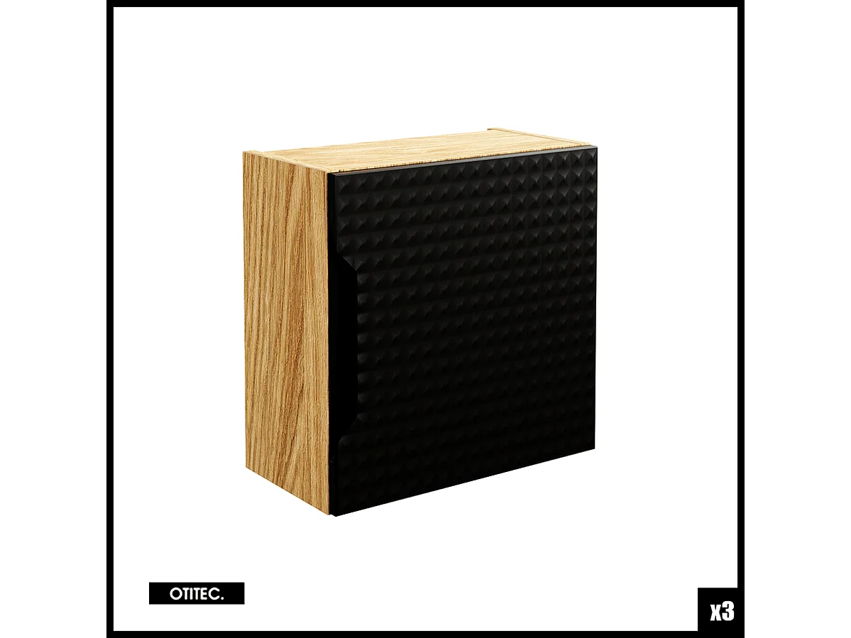 Ensemble de meuble de salle de bain - 120 cm - avec 2 vasque à poser - avec plan - avec colonne - 3 portes - SETTA