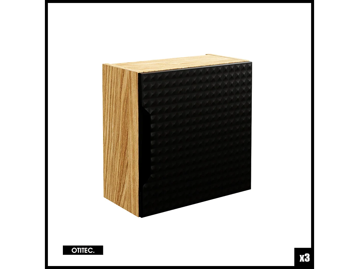 Ensemble de meuble de salle de bain - 120 cm - avec 2 vasque à poser - avec plan - avec colonne - 3 portes - SETTA