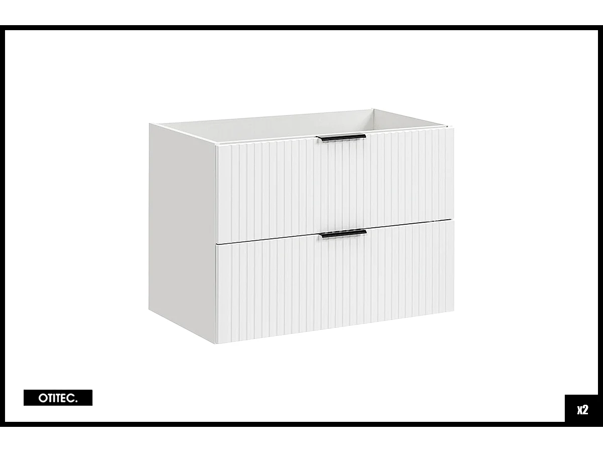 Meuble sous vasque de 120 cm -  avec vasque - LIVA WHITE