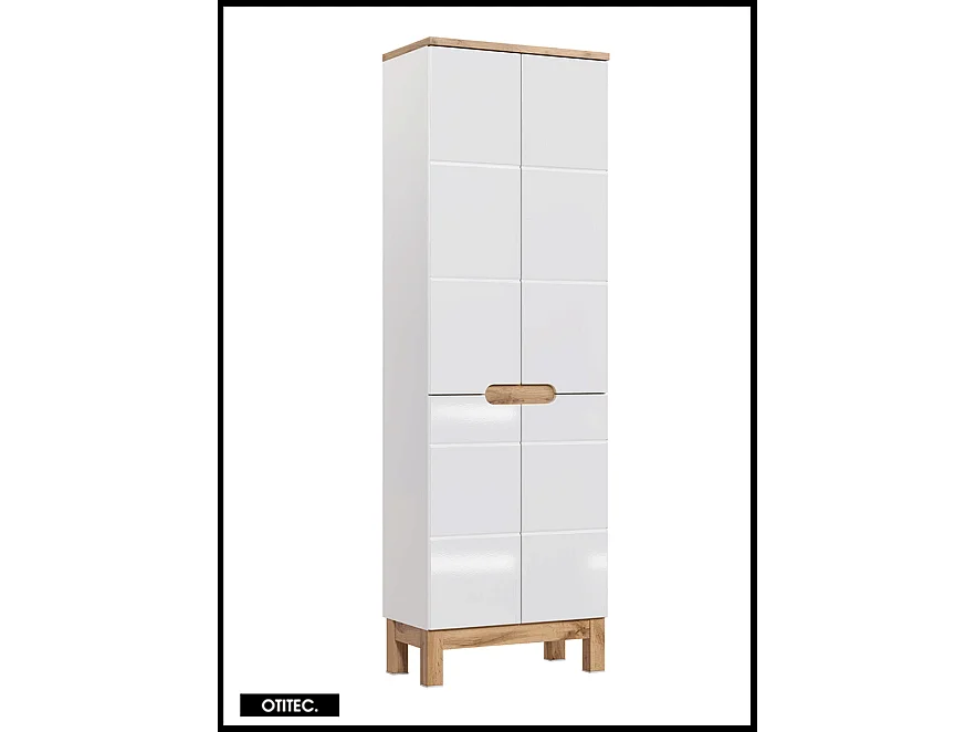 Ensemble meuble de salle de bain - 100 cm - avec vasque à encastrer - avec colonne - BALI WHITE