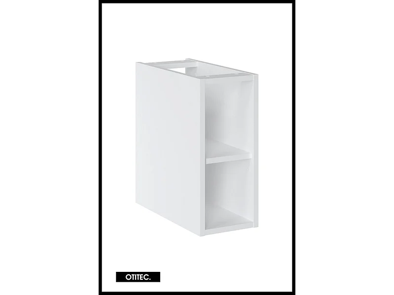 Ensemble de meuble de salle de bain - 100 cm - avec vasque à poser - avec plan - avec colonne et Miroir - 1 tiroir - MINO