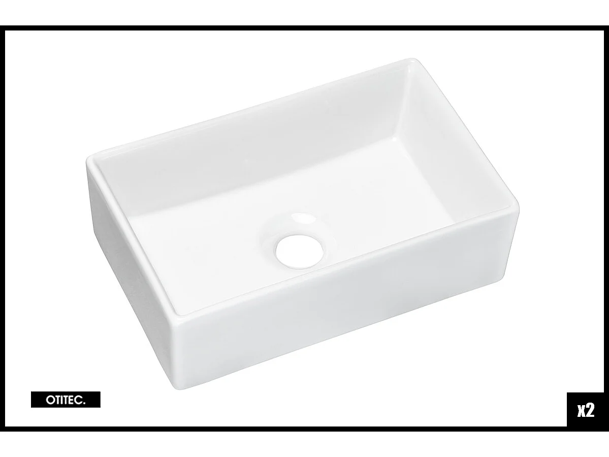 Ensemble de meuble de salle de bain - 100 cm - Noir/Oak - avec vasque à poser - avec plan - avec colonne - 4 tiroirs - VOLTA Oak