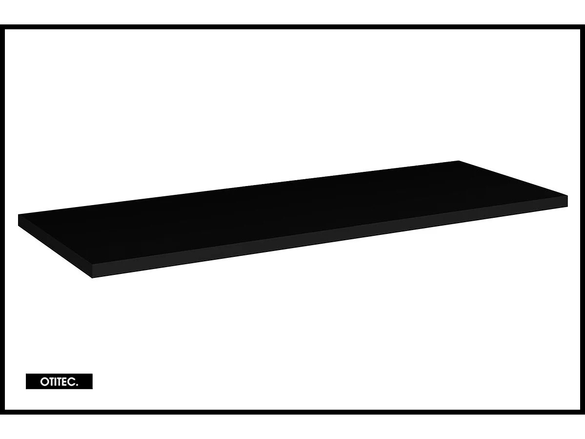 Ensemble de meuble de salle de bain - 100 cm - Noir/Oak - avec vasque à poser - avec plan - avec colonne - 4 tiroirs - VOLTA Oak