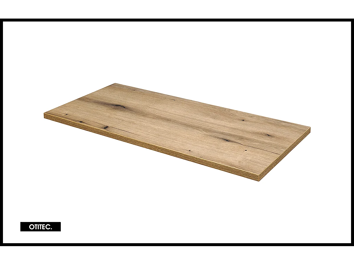 Ensemble de meuble de salle de bain - 100 cm - avec vasque à poser - avec plan - avec colonne et Miroir - 1 tiroir - MINO