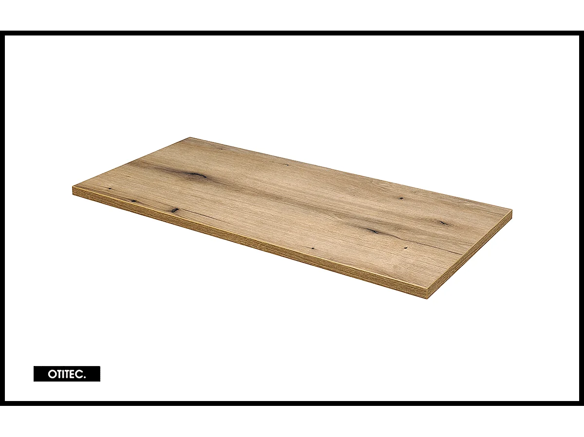 Ensemble de meuble de salle de bain - 100 cm - avec vasque à poser - avec plan - avec colonne et Miroir - 1 tiroir - MINO