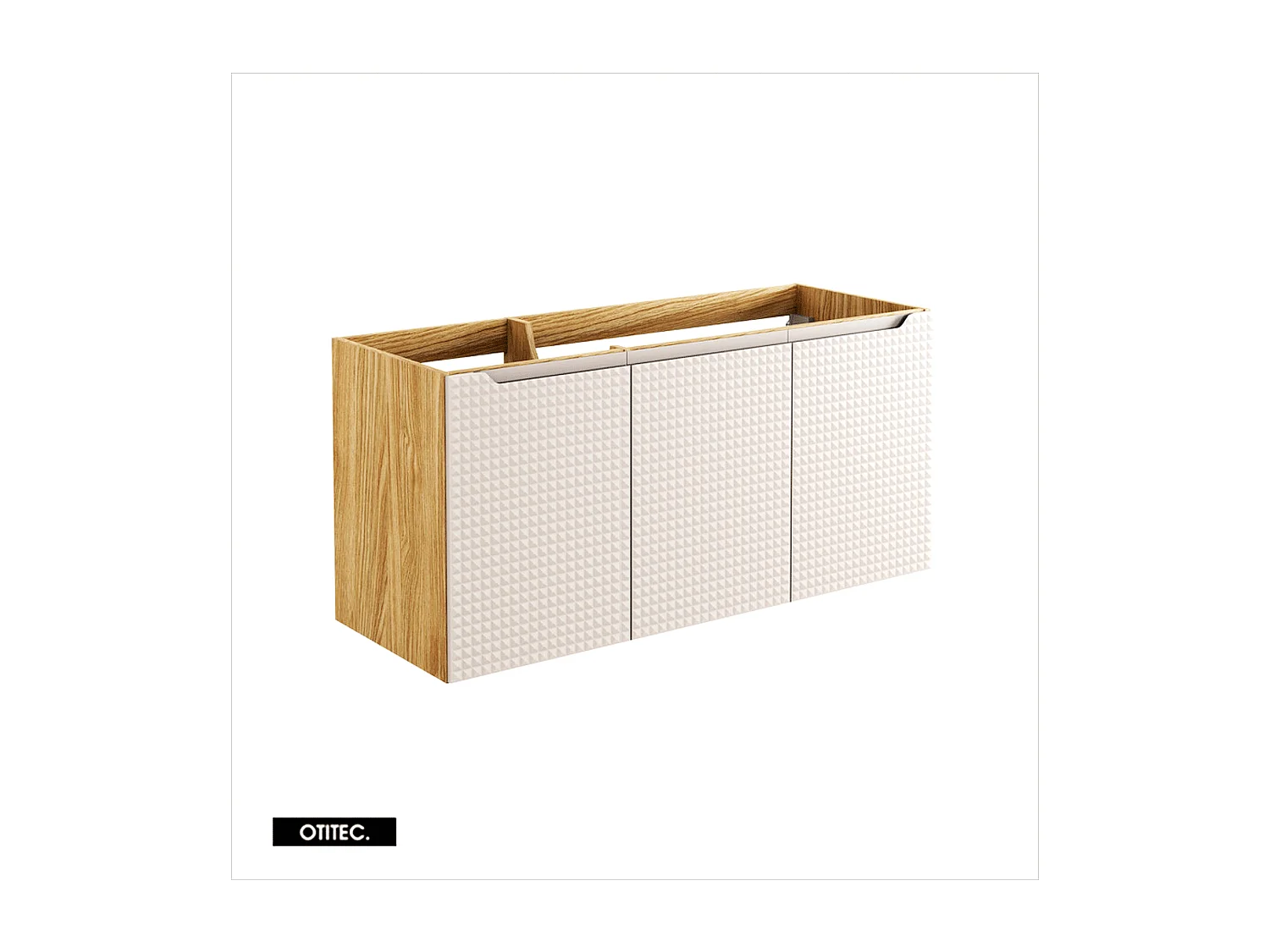 Ensemble de meuble de salle de bain - 120 cm - avec 2 vasque à poser - avec plan - avec colonne - 3 portes - SETTA