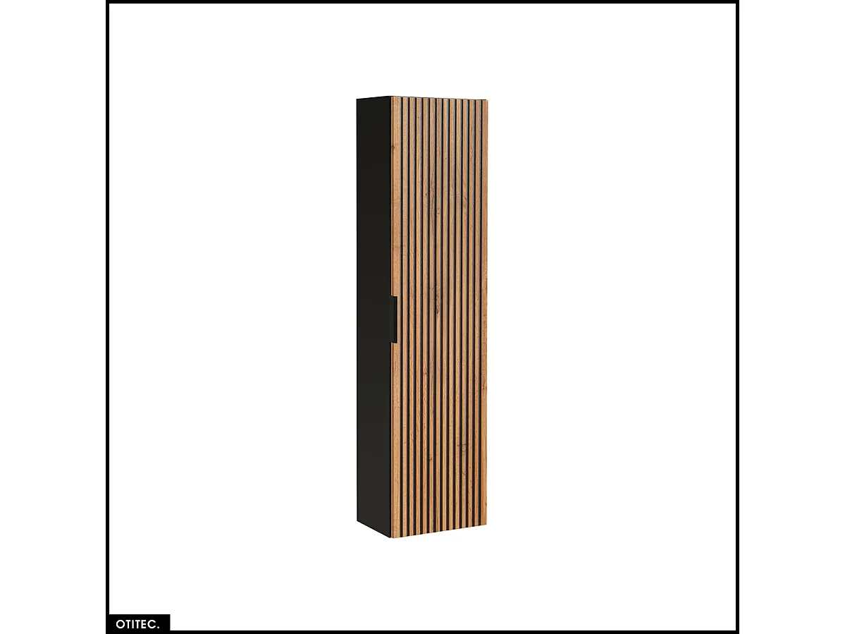 Ensemble de meubles sous vasque - 60 cm - avec Vasque - Colonne - Miroir LED - WOTANIA