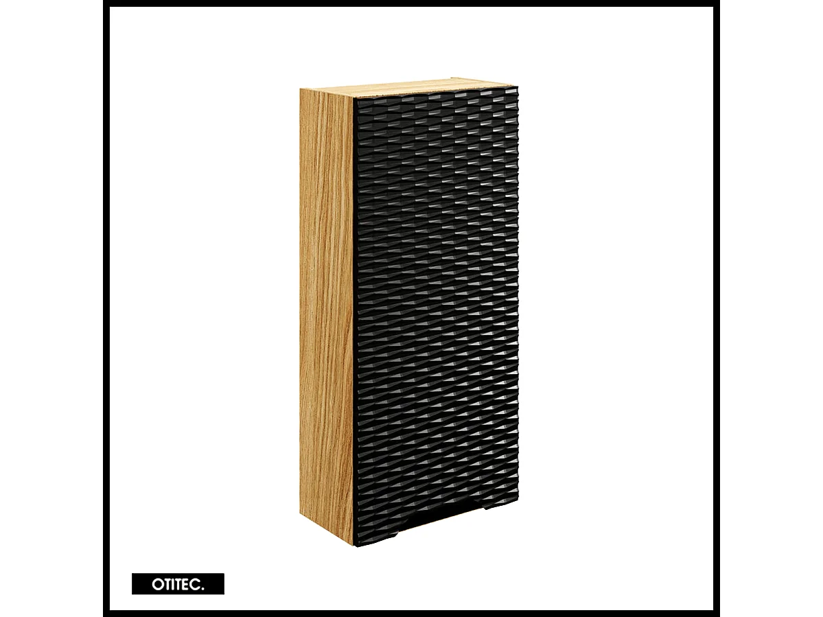 Ensemble de meubles de salle de bain - 120 cm - avec plan - avec vasque à poser - avec colonne et Meubles - 4 tiroirs - SEA BLACK