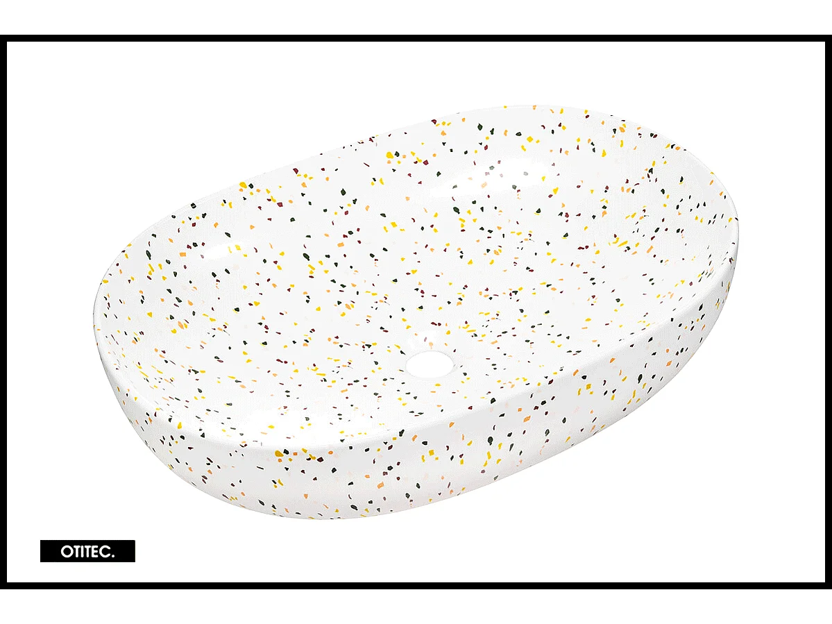 Ensemble de meuble de salle de bain - 80 cm - avec vasque à poser - avec plan - avec colonne et Miroir - 1 tiroir - MINO