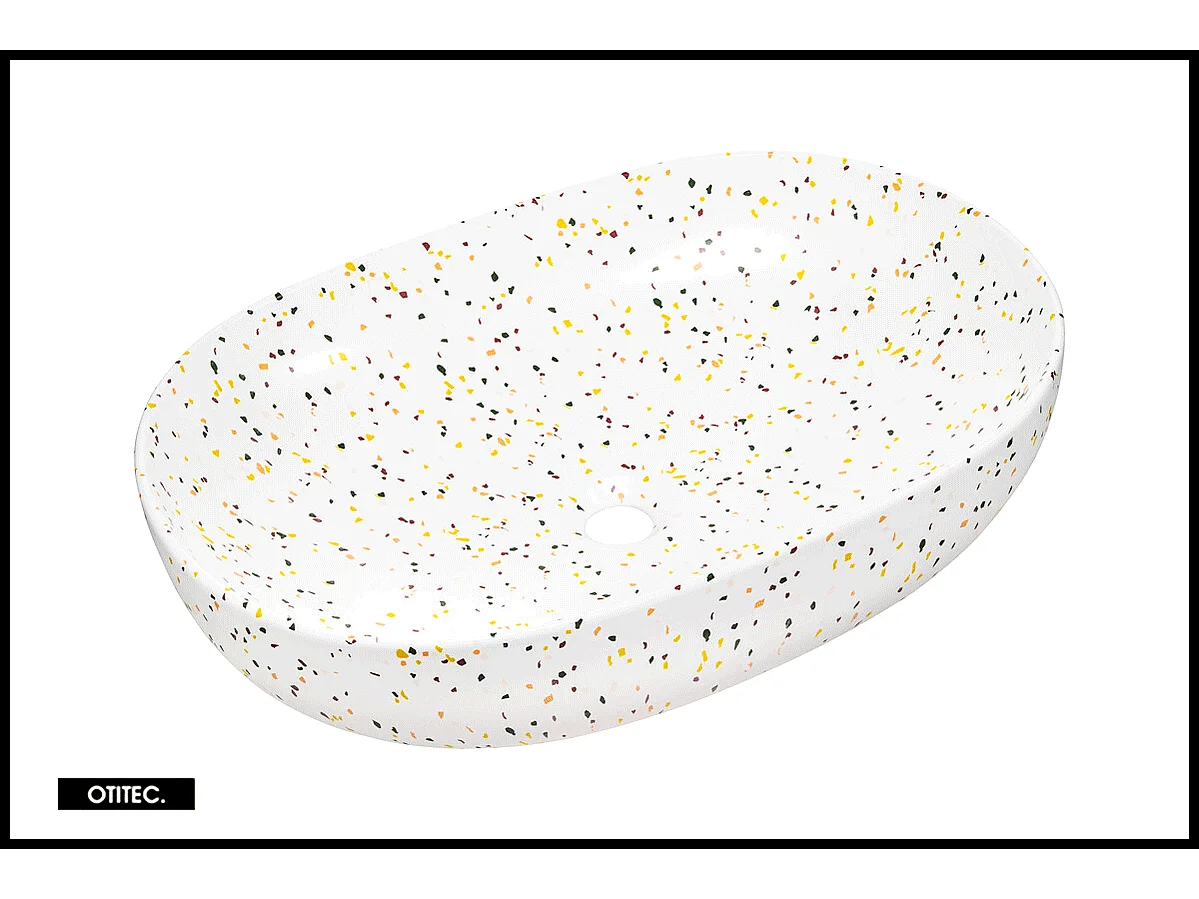 Ensemble de meuble de salle de bain - 80 cm - avec vasque à poser - avec plan - avec colonne et Miroir - 1 tiroir - MINO