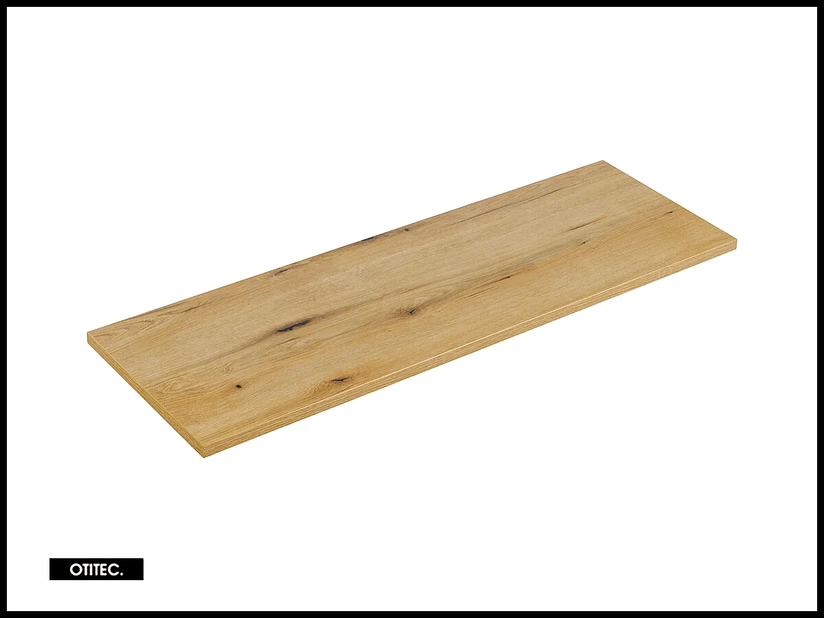 Ensemble de meuble de salle de bain - 140 cm - Oak - avec plan - avec colonne - 4 tiroirs - VOLTA Oak