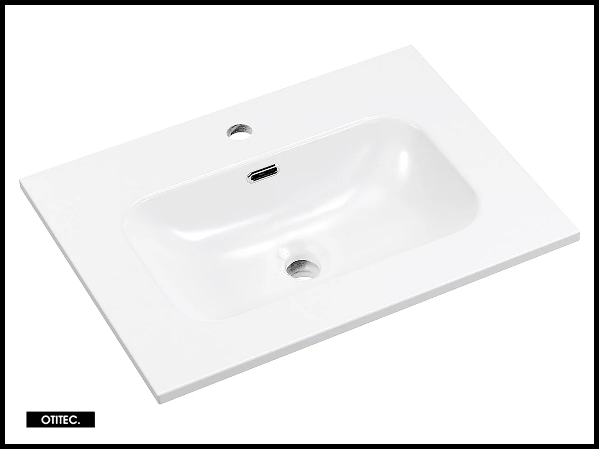 Ensemble meuble de salle de bain de 60 cm - avec vasque - avec colonne - LIVA CASHMERE