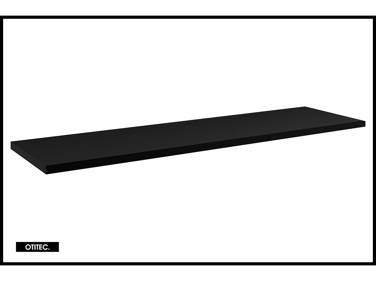 Ensemble de meuble de salle de bain - 140 cm - Noir/Oak - avec plan - avec colonne - 4 portes - VOLTA Oak