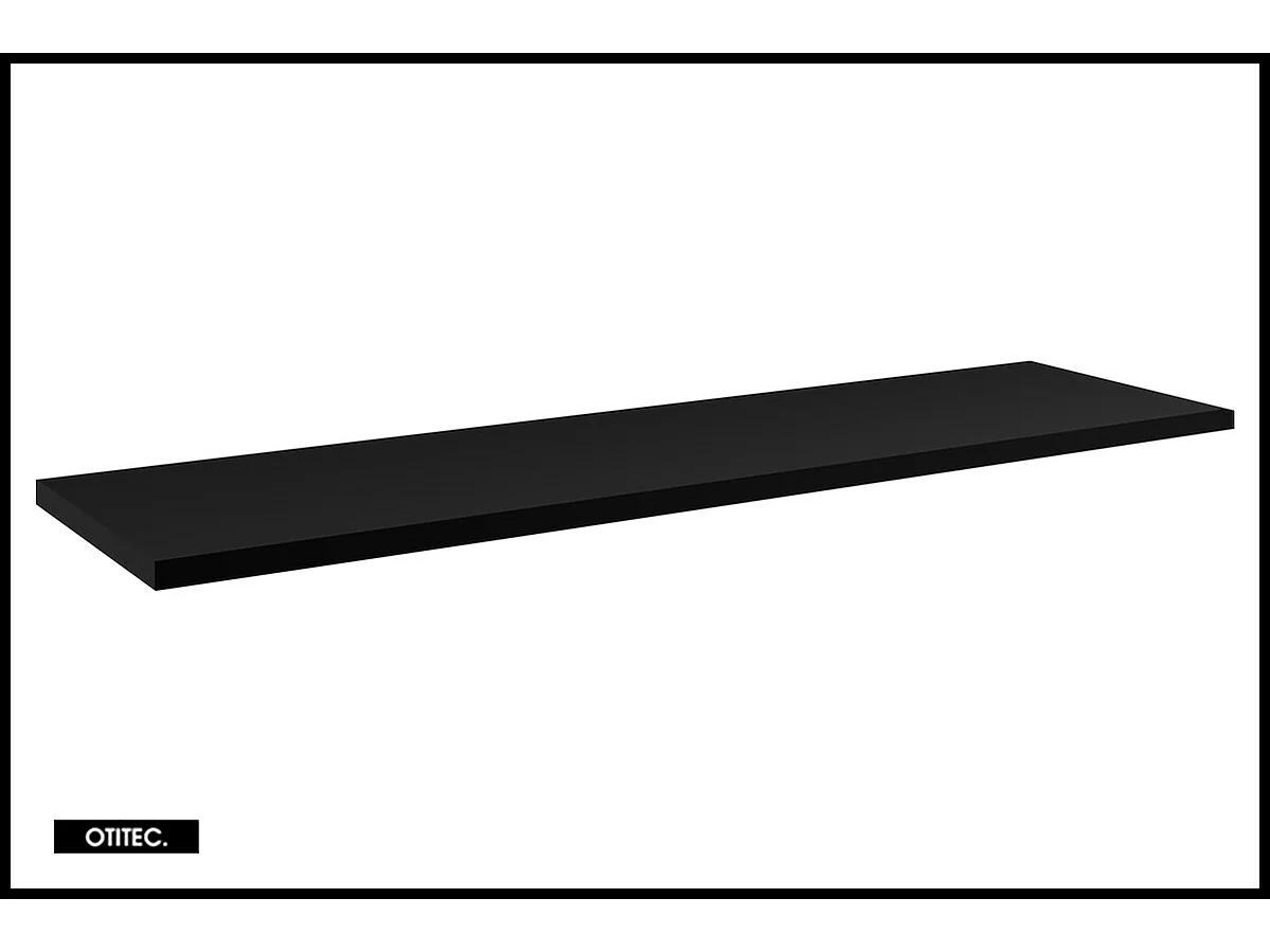 Ensemble de meuble de salle de bain - 140 cm - Noir/Oak - avec plan - avec colonne - 4 portes - VOLTA Oak