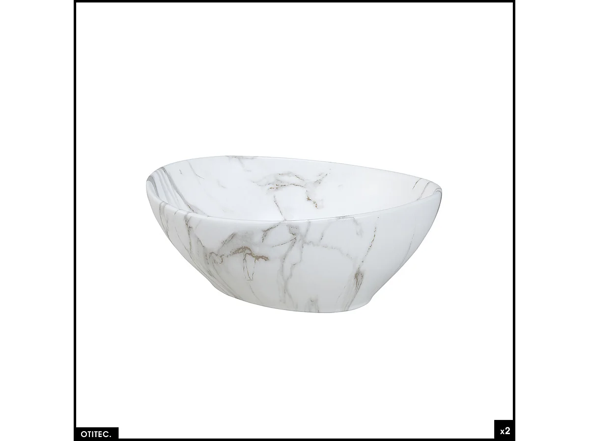 Ensemble de meubles sous vasque - 120 cm - avec Plan - 2 Vasques - Colonne - Cube - ROSEAU