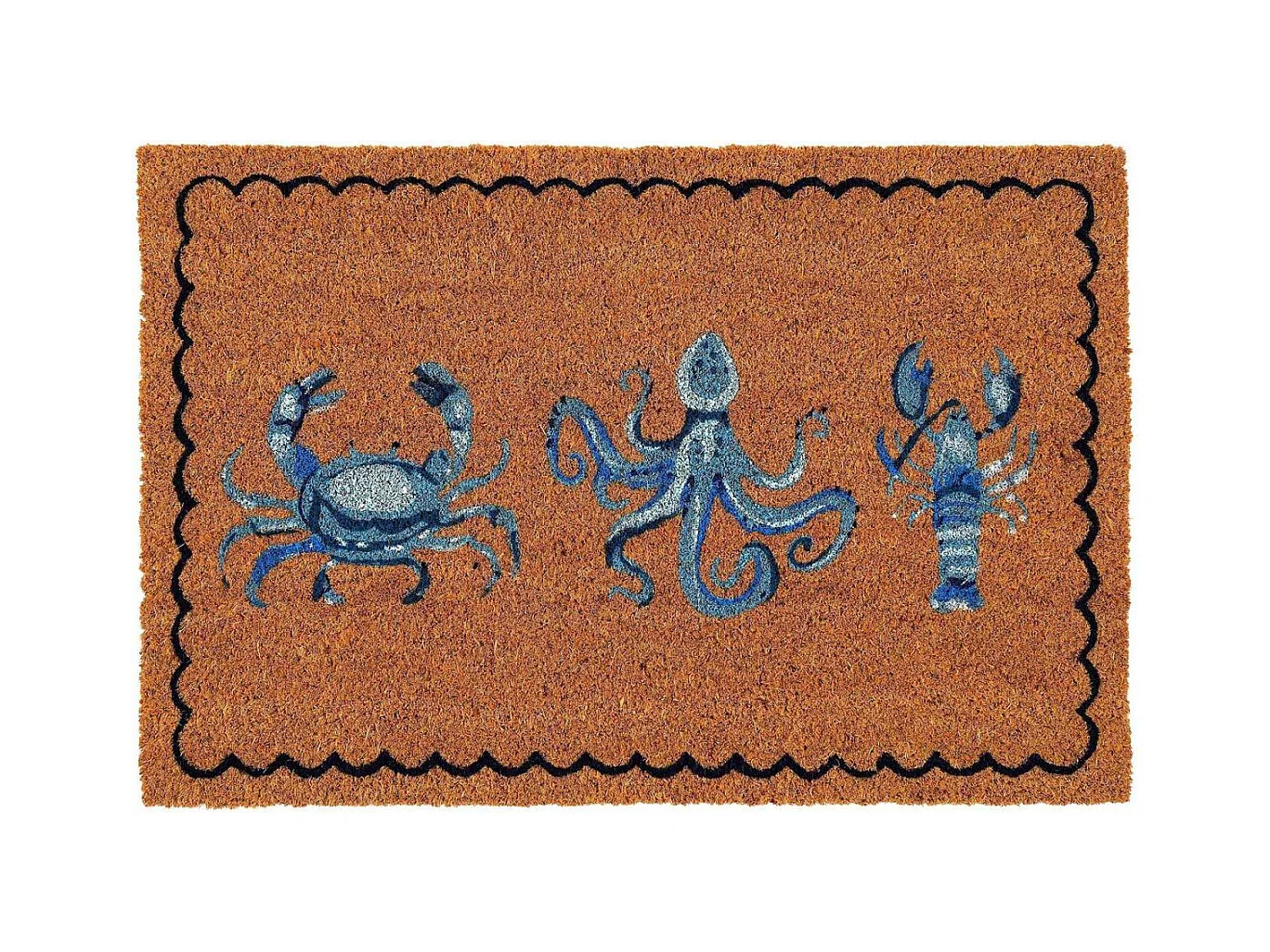 Paillasson en fibre de coco Vie marine 60 x 40 cm