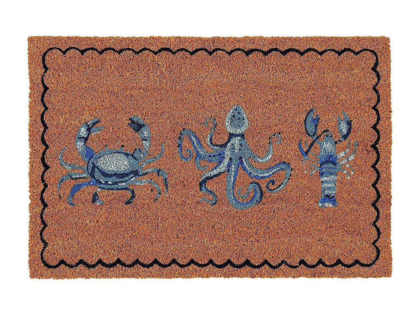 Paillasson en fibre de coco Vie marine 60 x 40 cm