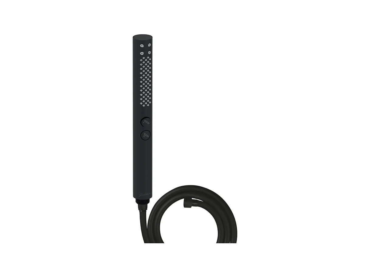 Pommeau de douche JACOB DELAFON Shift+ rond 2 jets noir mat + flexible