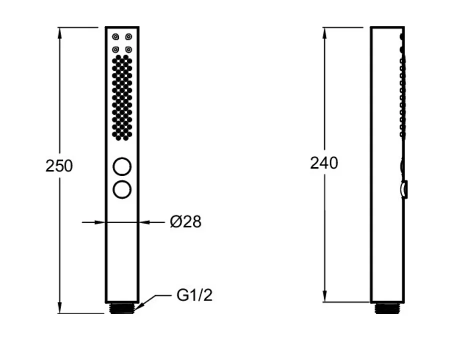 Pommeau de douche JACOB DELAFON Shift+ rond 2 jets noir mat + flexible