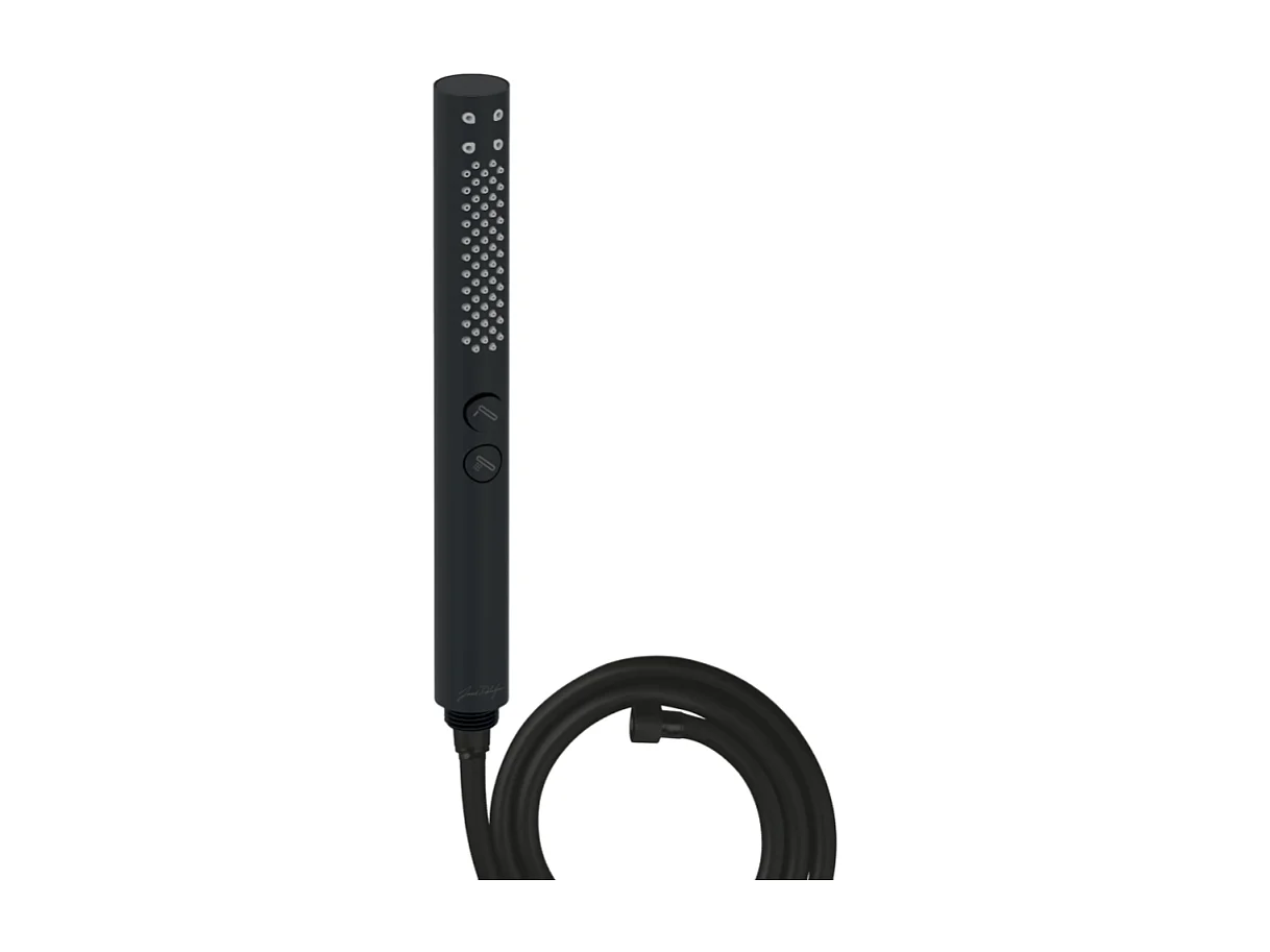 Pommeau de douche JACOB DELAFON Shift+ rond 2 jets noir mat + flexible