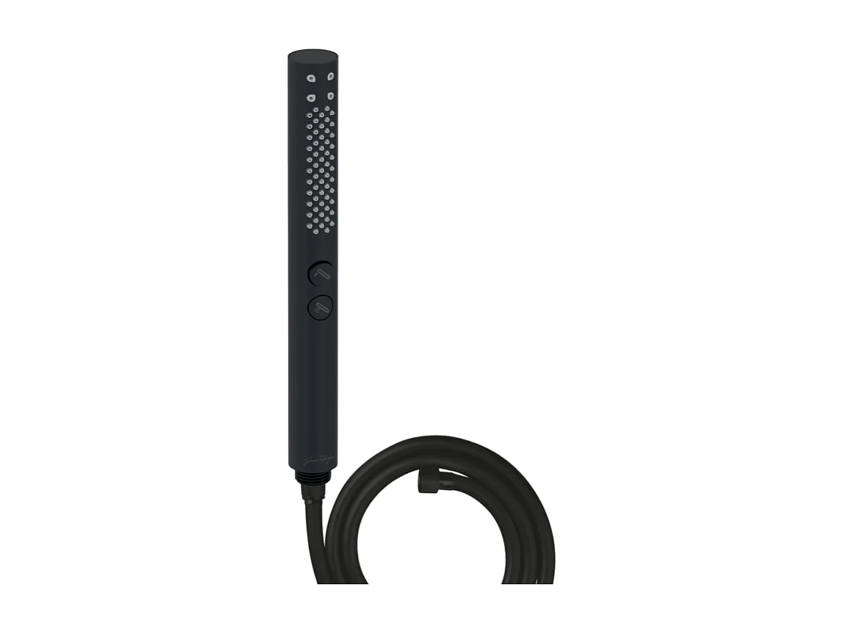 Pommeau de douche JACOB DELAFON Shift+ rond 2 jets noir mat + flexible