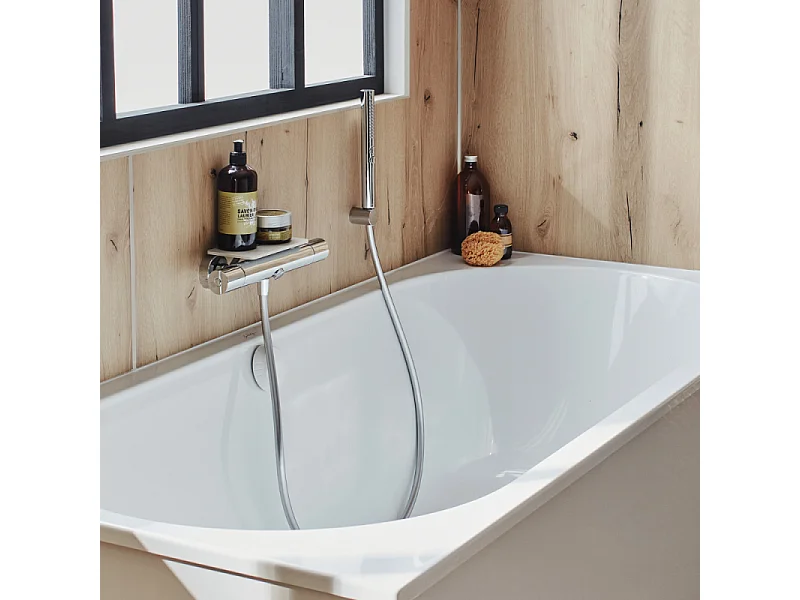 Pommeau de douche JACOB DELAFON Shift+ rond 2 jets chromé + flexible