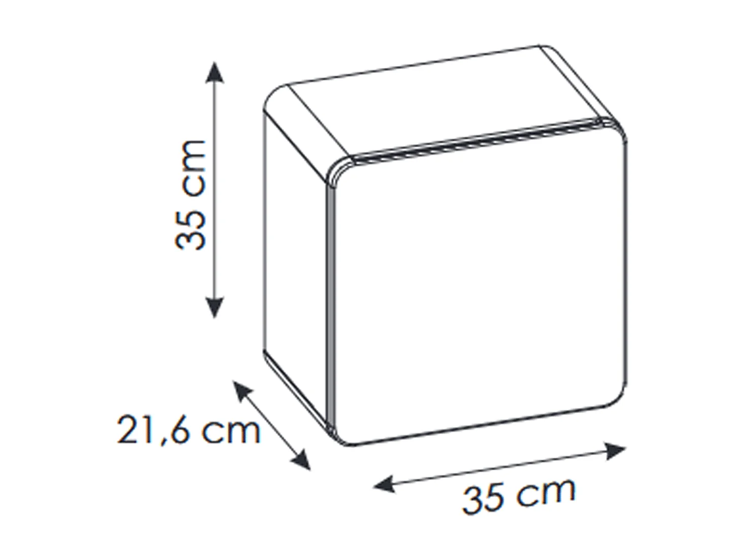 Cube de rangement haut de salle de bain - 35x35 cm - Gris - 1 porte - PASTI COSMOS