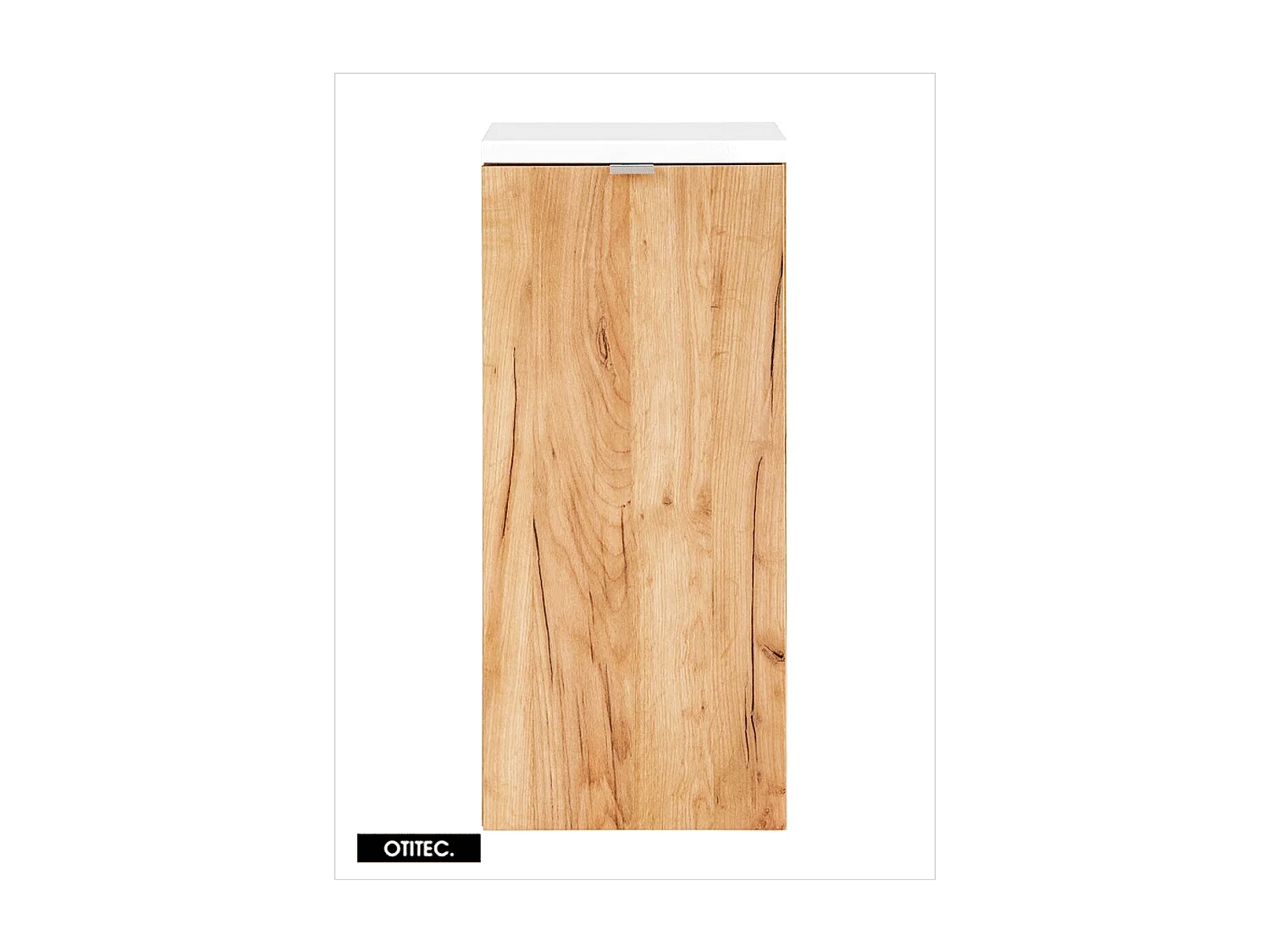 Meuble bas de salle de bain - 80 cm - Oak - 1 porte - LISOA