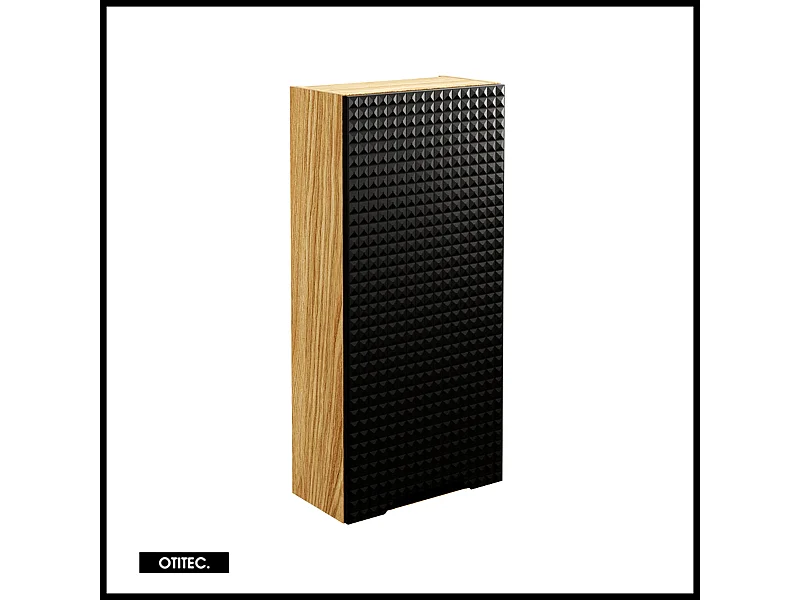 Armoire de salle de bain - 75 cm - Noir Mat -  SETTA
