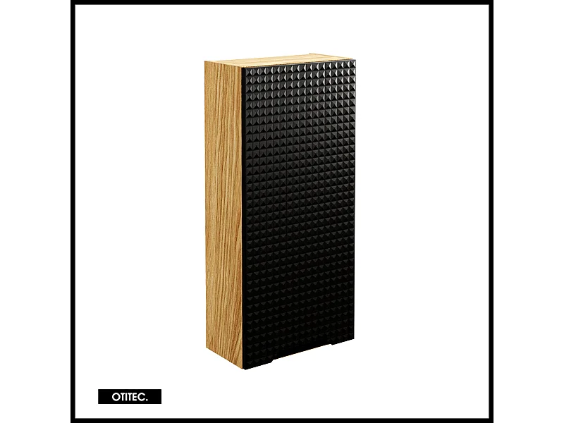 Armoire de salle de bain - 75 cm - Noir Mat -  SETTA