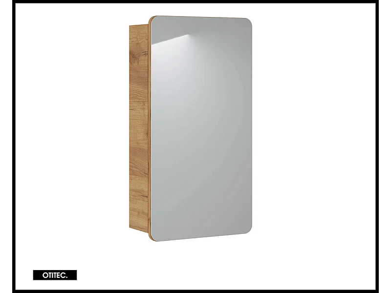 Armoire miroir de salle de bain - 40 cm - 1 porte - PASTI