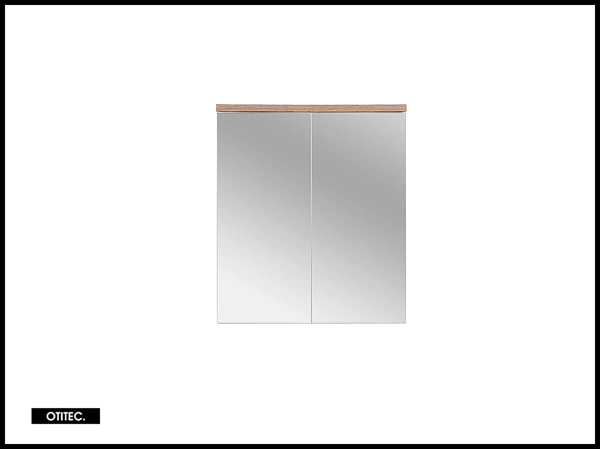 Armoire miroir de salle de bain - 60 cm - 2 portes - BALI WHITE