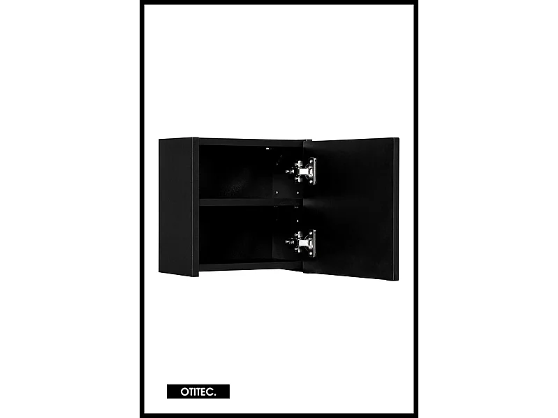 Caisson meuble haut de salle de bain - 30x30 cm - Noir Mat - VOLTA