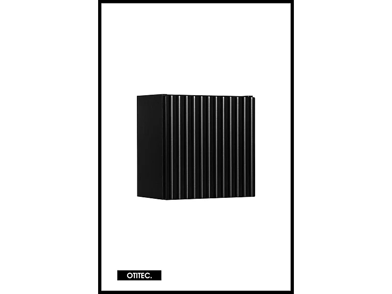 Caisson meuble haut de salle de bain - 30x30 cm - Noir Mat - VOLTA