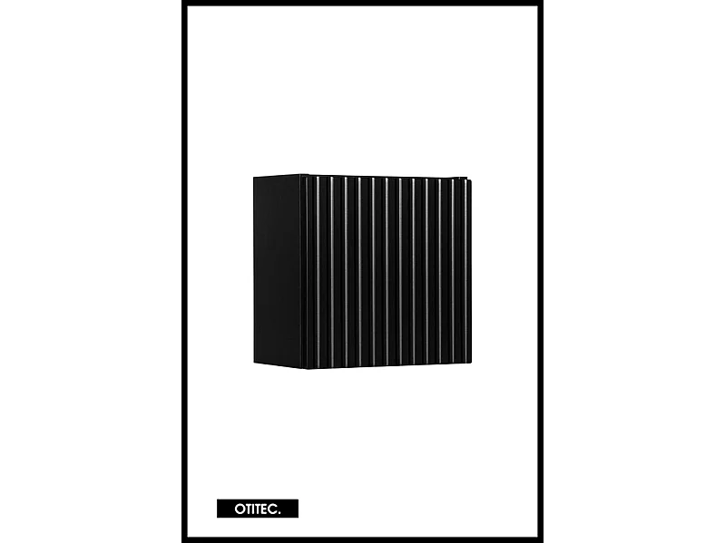 Caisson meuble haut de salle de bain - 30x30 cm - Noir Mat - VOLTA