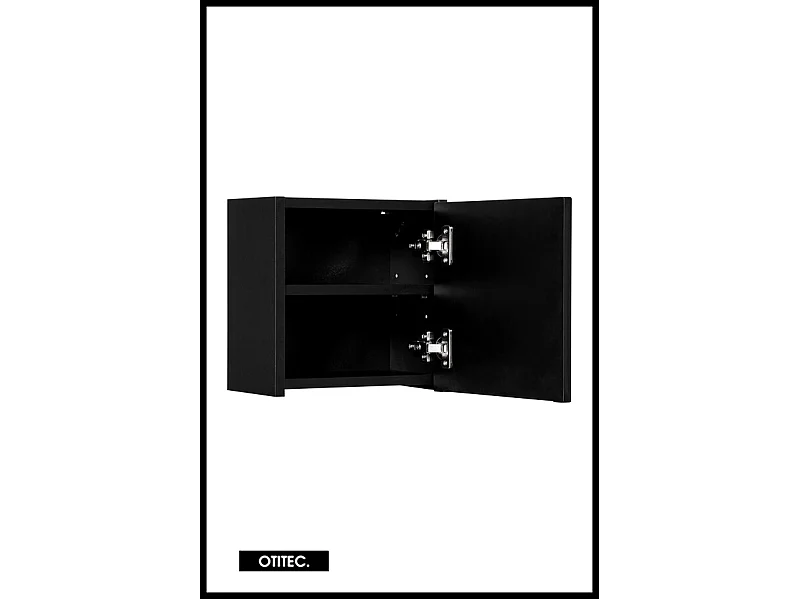 Caisson meuble haut de salle de bain - 30x30 cm - Noir Mat - VOLTA