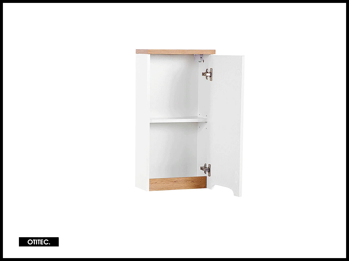Meuble haut de salle de bain de 35 cm - Blanc - 1 porte - BALI