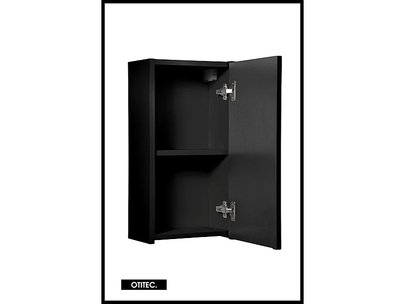 Meuble haut de salle de bain - 55 cm - Noir Mat - VOLTA