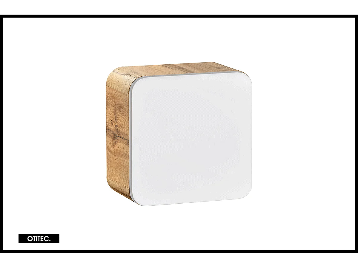 Cube de rangement haut de salle de bain - 35x35 cm - Blanc - 1 porte - PASTI WHITE