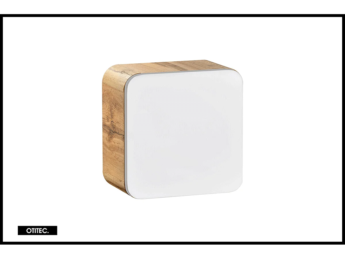 Cube de rangement haut de salle de bain - 35x35 cm - Blanc - 1 porte - PASTI WHITE