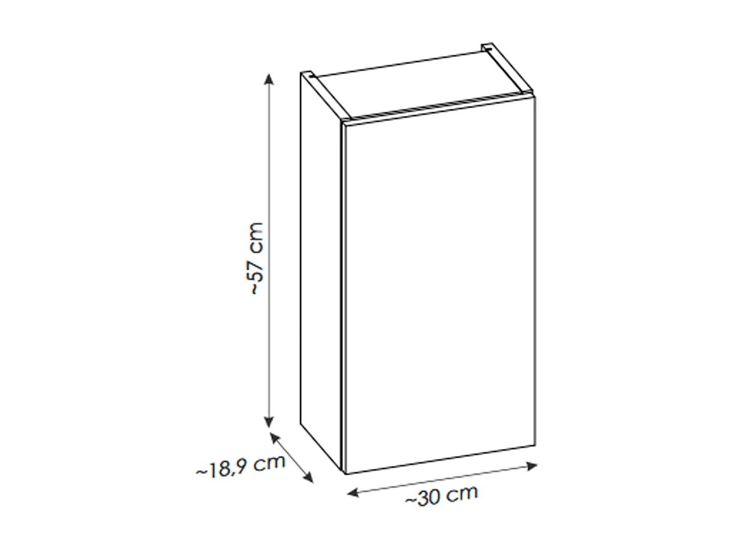 Meuble haut de salle de bain - 55 cm - Oak - VOLTA