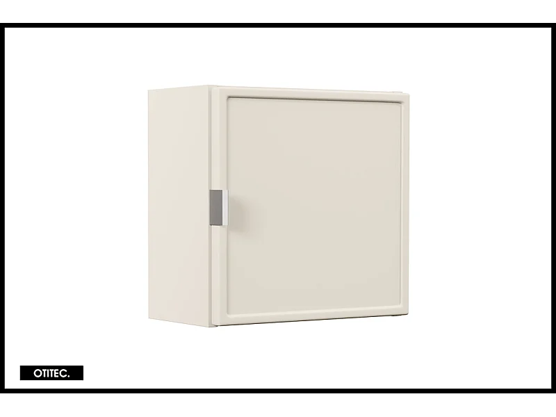 Cube de rangement haut de salle de bain - 35x35 cm - Cachemire Mat - 1 porte - ASTRA