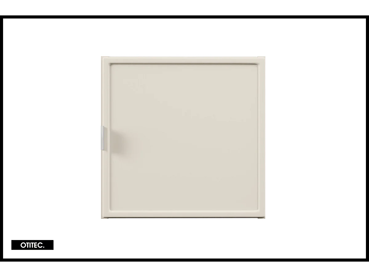 Cube de rangement haut de salle de bain - 35x35 cm - Cachemire Mat - 1 porte - ASTRA