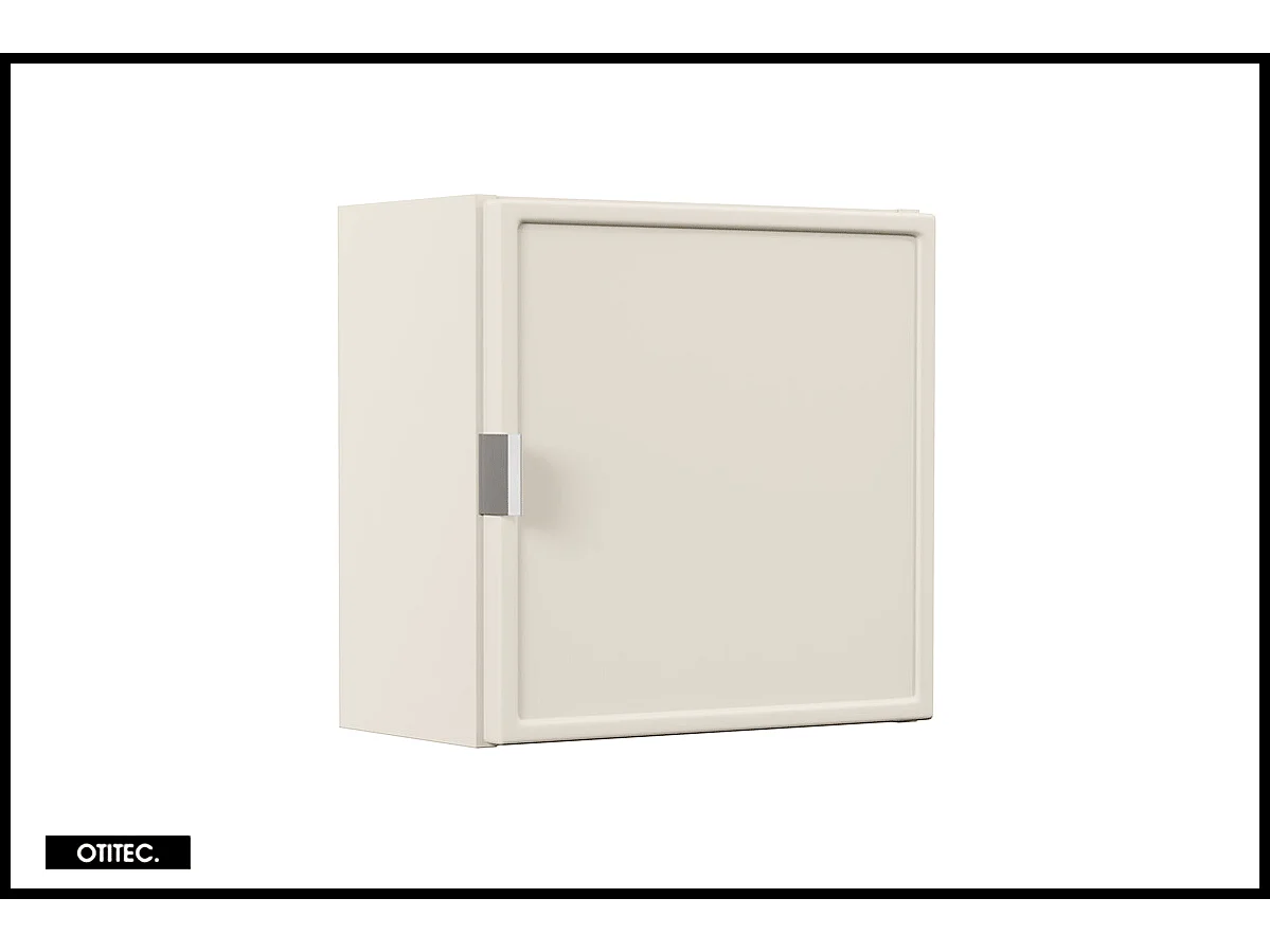 Cube de rangement haut de salle de bain - 35x35 cm - Cachemire Mat - 1 porte - ASTRA