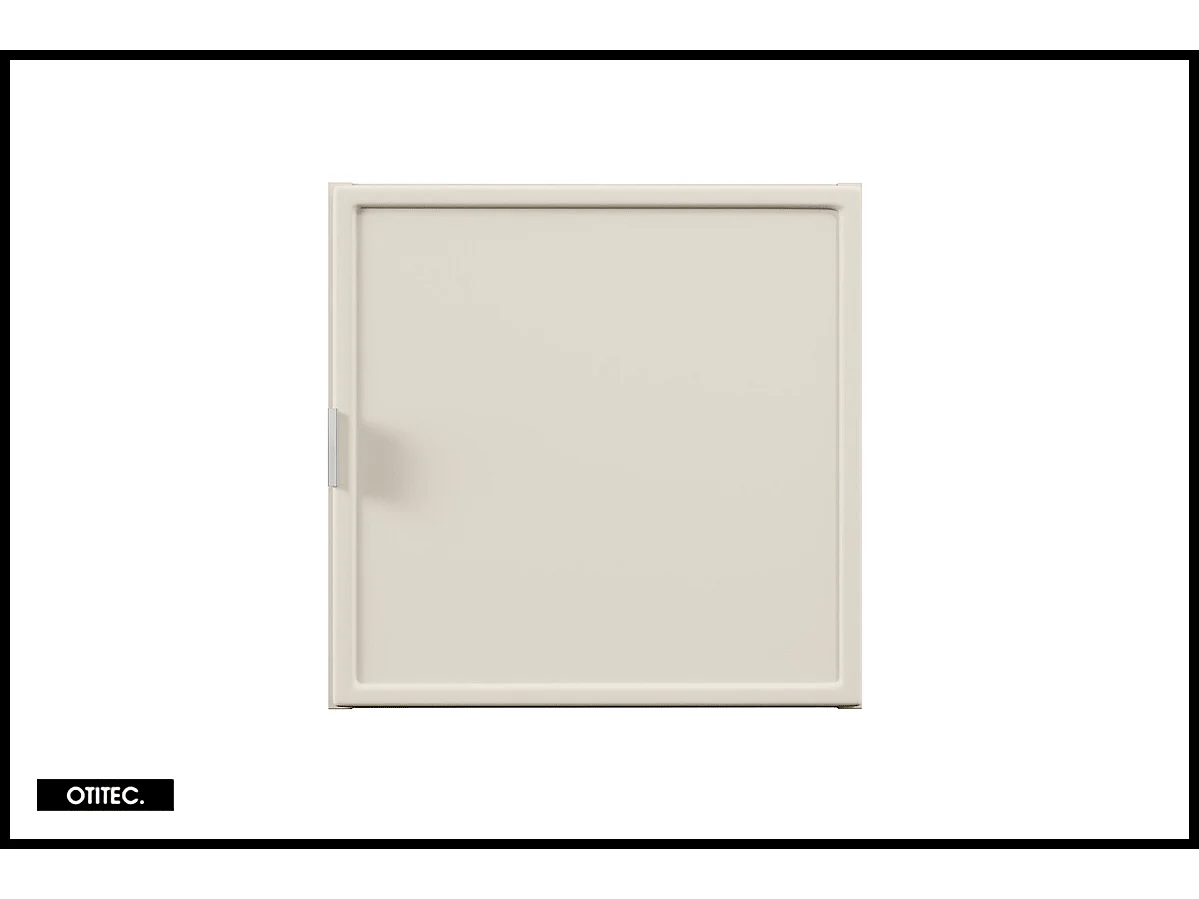 Cube de rangement haut de salle de bain - 35x35 cm - Cachemire Mat - 1 porte - ASTRA