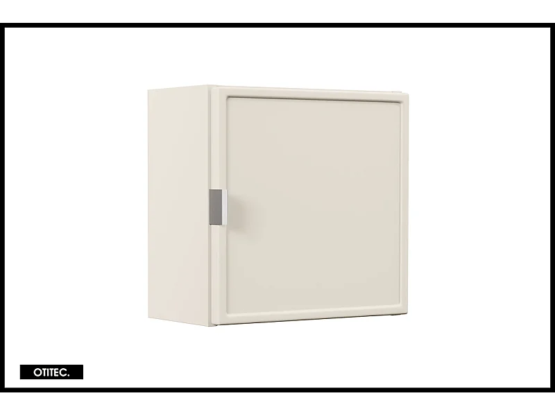 Cube de rangement haut de salle de bain - 35x35 cm - Cachemire Mat - 1 porte - ASTRA