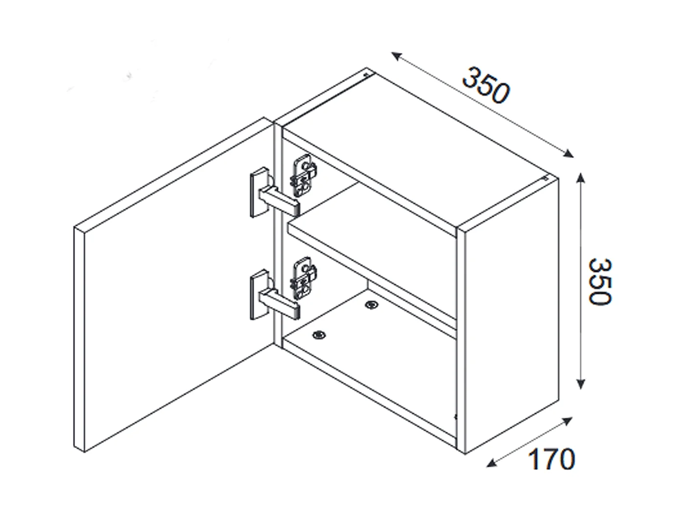 Cube de rangement - 35x35 cm - Noir Mat - SETTA