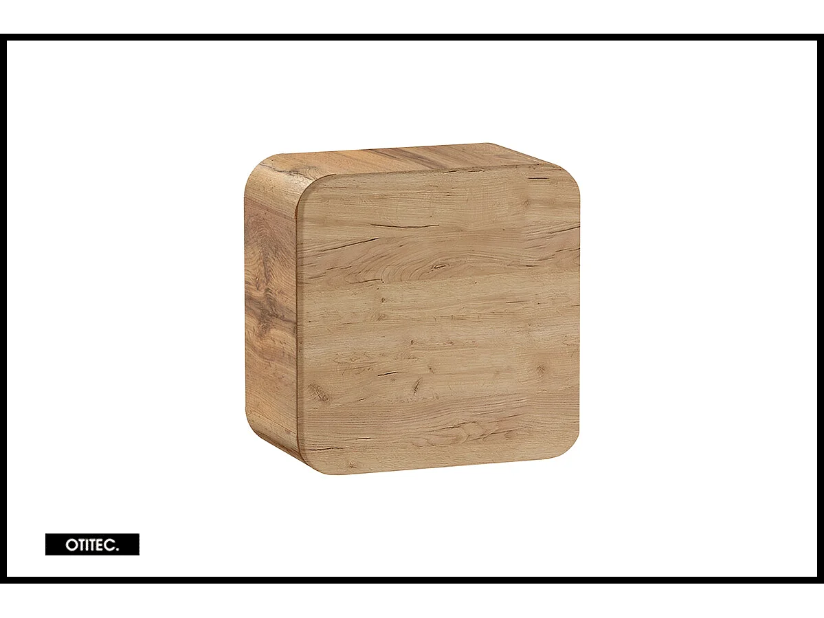 Cube de rangement haut de salle de bain - 35x35 cm - Oak - 1 porte - PASTI CRAFT