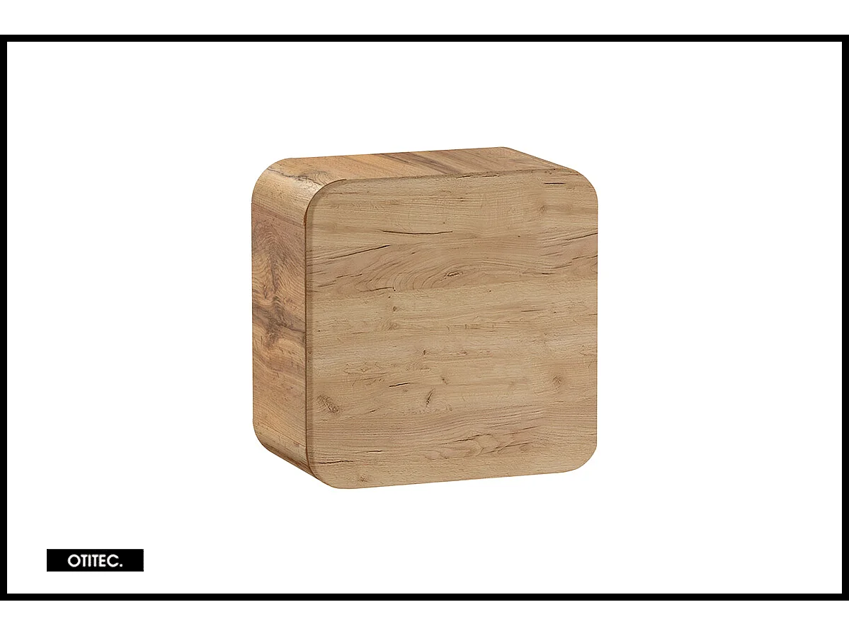Cube de rangement haut de salle de bain - 35x35 cm - Oak - 1 porte - PASTI CRAFT